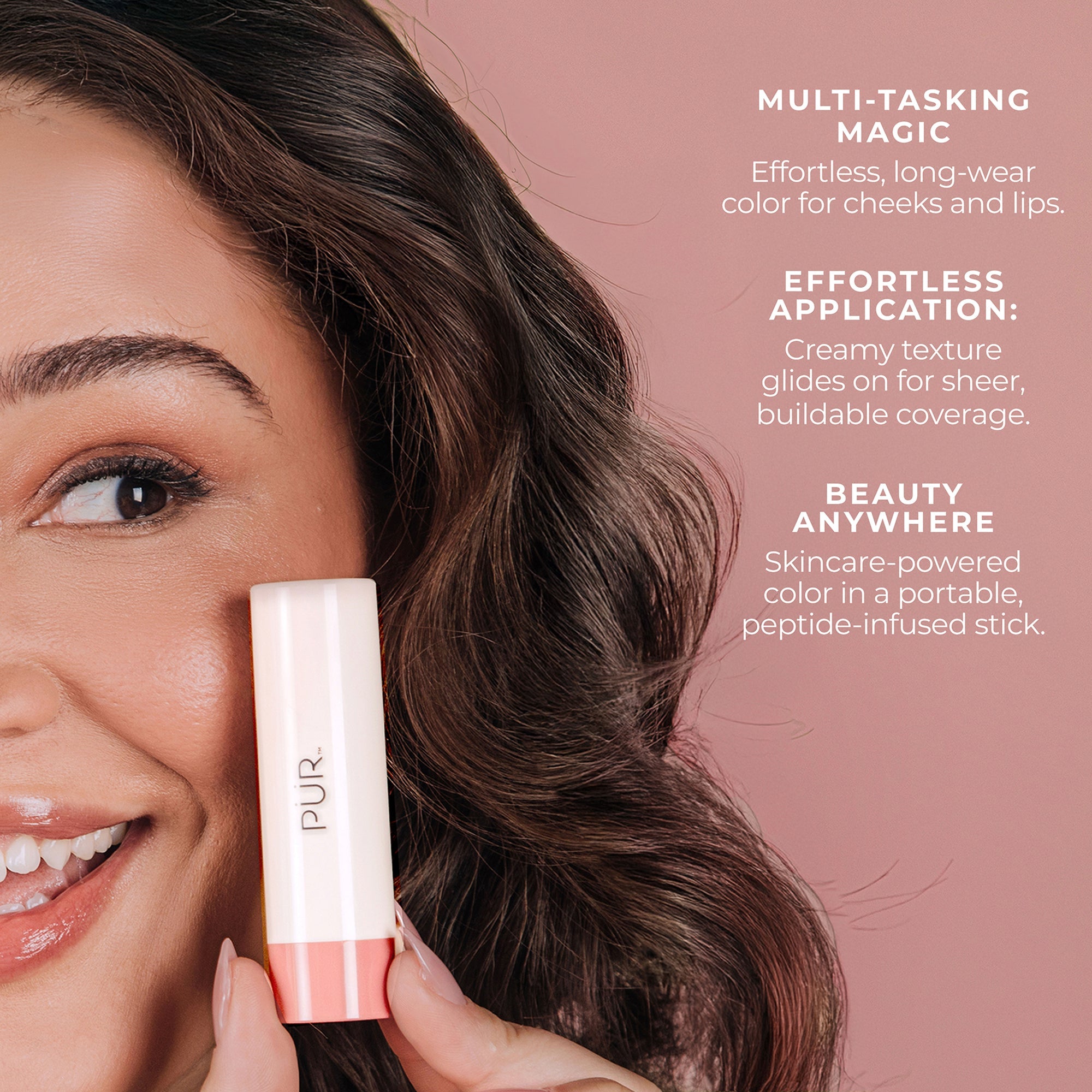 Silky Tint Creamy Multitasking Stick with Peptides - Berry Best - PÜR Beauty